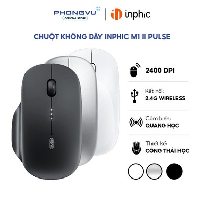 Chuột không dây Inphic M1 II Pulse PA3207 2.4G - Bảo hành 12 tháng
