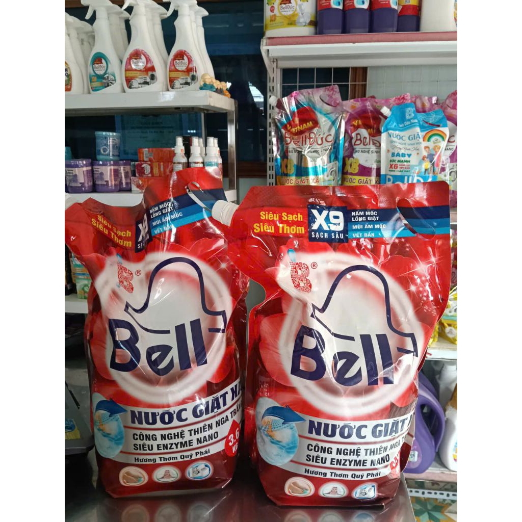 TÚI NƯỚC GIẶT XẢ Bell X9 3l6 Enzym nano sạch thơm lâu