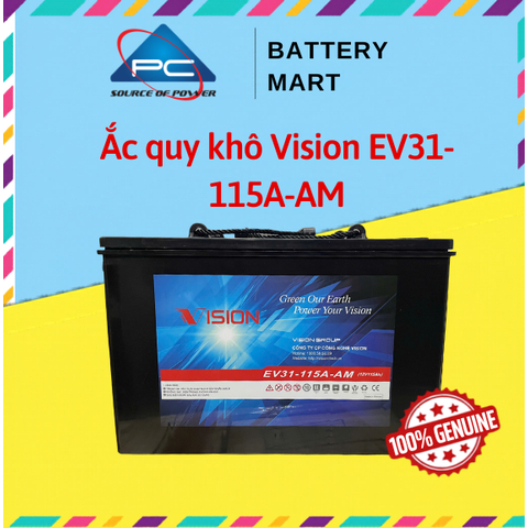 Bình ắc quy khô Vision EV31-115A-AM (12V-115AH)