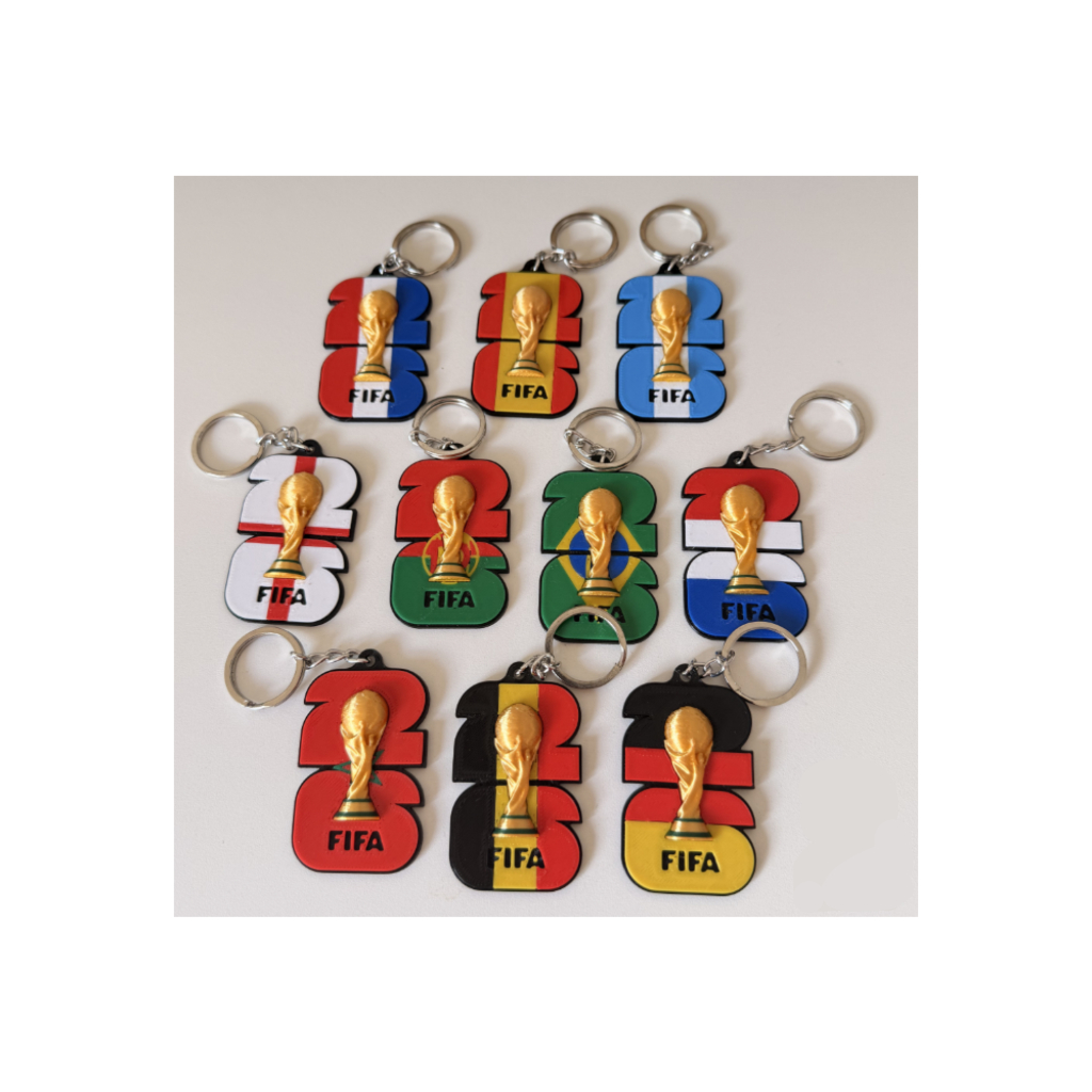 Móc Khoá World Cup 2026 In 3D – Keychain Cờ Quốc Gia, Phụ Kiện Fan Football,Logo Flag Keychains