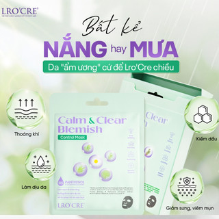 Mặt Nạ Than Hoạt Tính Lro'Cre Calm & Clear Blemish Control Mask 125g/ 5 Miếng