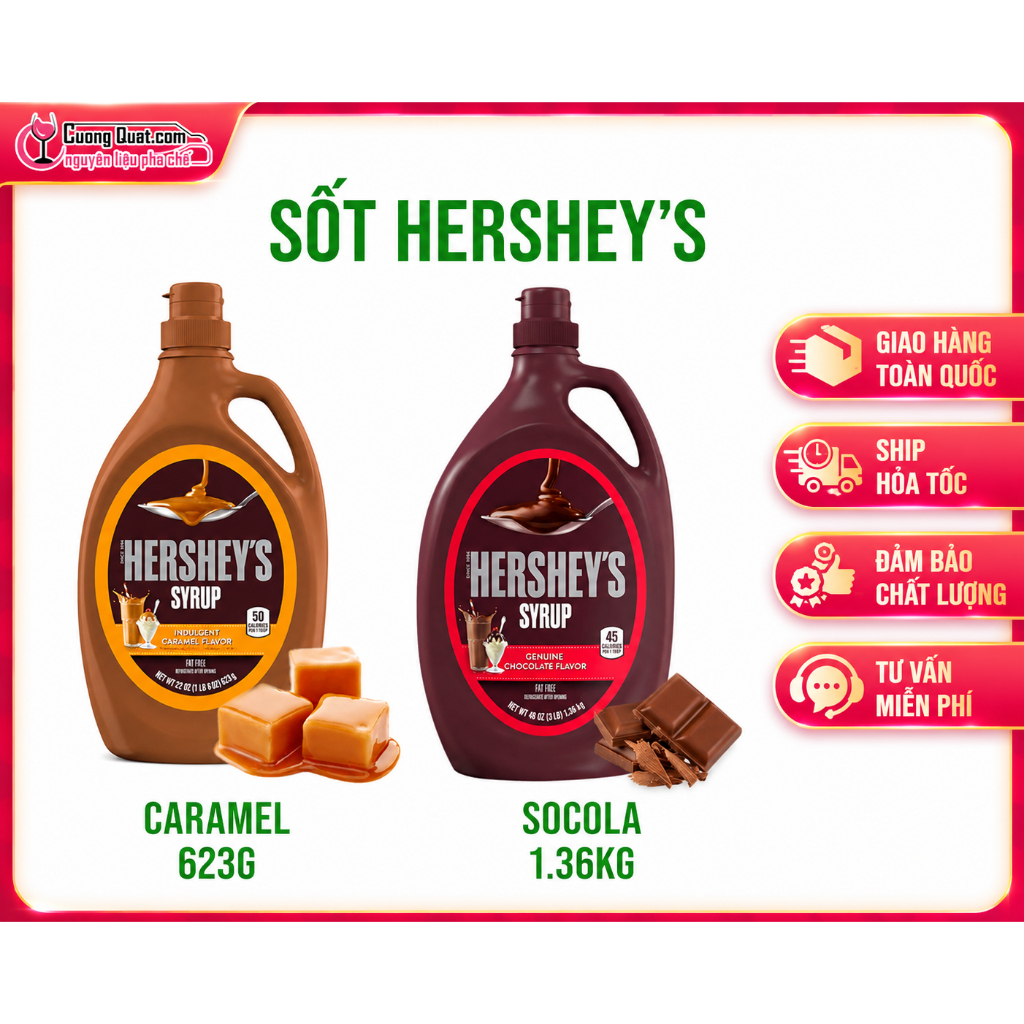 Sốt Hershey’s Pha Chế Chuyên Dụng - Cường Quật – Đủ nguyên liệu, chuẩn vị kinh doanh