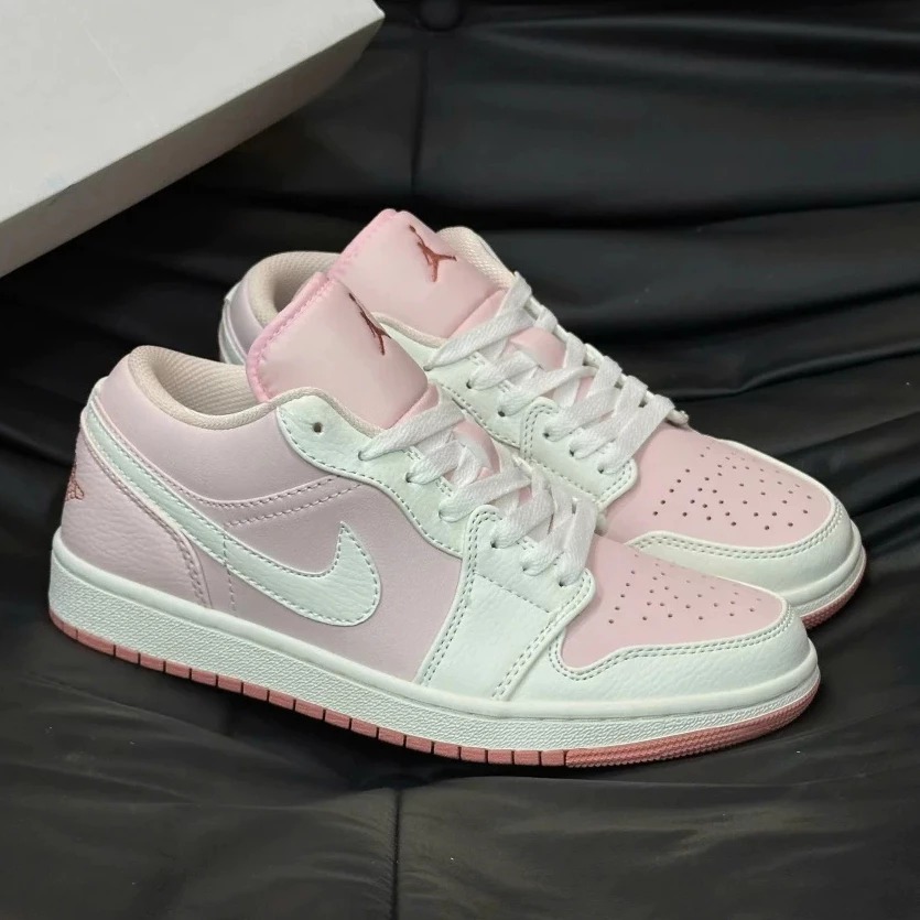 Giày thể Thao JD Low Hồng Trắng cho nữ, Sneaker jd cổ thấp pink white mẫu mới 2026 đế cao su êm chân