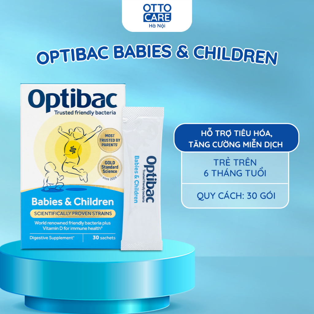 Men Vi Sinh Optibac Babies & Children 30 Gói – Hỗ Trợ Tiêu Hóa, Tăng Đề Kháng Cho Bé