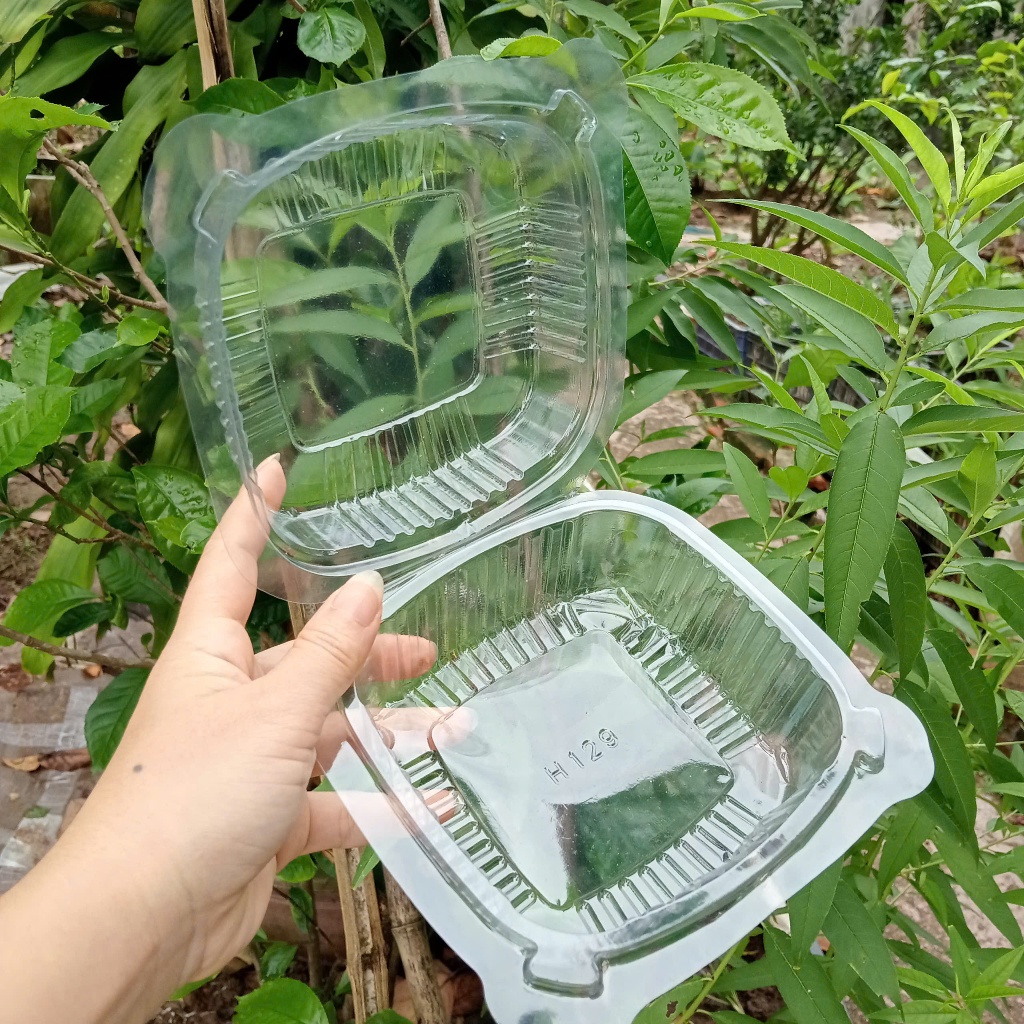 Set 100 cái hộp nhựa H129 hình tai gấu dễ thương.
