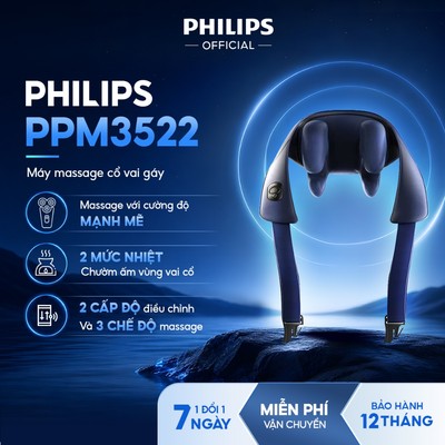 Máy Massage Cổ Vai Gáy PHILIPS 3522-mô phỏng massage như các đầu ngón tay