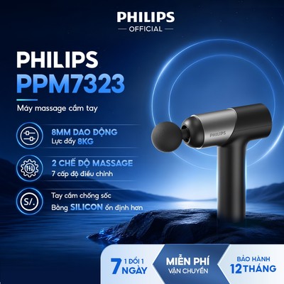 Máy Massage Cầm Tay PHILIPS 7323-3203G Với 7 cấp độ điều chỉnh,Kết hợp 6 đầu massage chuyên dụng