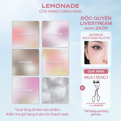 [LIVESTREAM KOL] COMBO Bảng phấn mắt đa năng Lemonade Aesthetic Multi-task Palette 10.8g&Cọ trang điểm mắt 4g