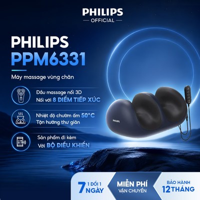Máy Massage Vùng Chân PHILIPS 6331-2 chế độ massage và chườm ấm hiệu quả massage đa vùng