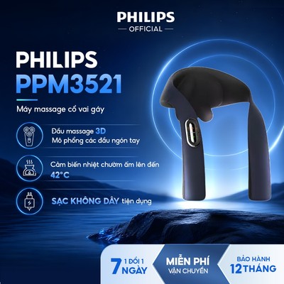 Máy Massage Cổ Vai Gáy PHILIPS 3521- dùng được cho nhiều vị trí, mô phổng như bàn tay người