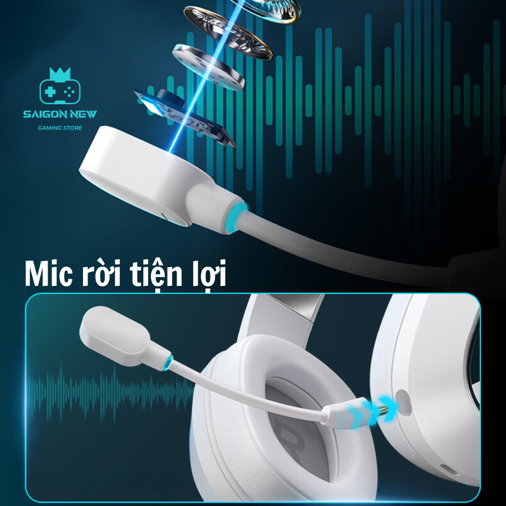 Tai nghe Gaming Mchose G9/G9 pro - Mic đàm thoại khử nhiễu - Màng loa Composite PET 50mm - Âm thanh chất lượng cao | BigBuy360 - bigbuy360.vn