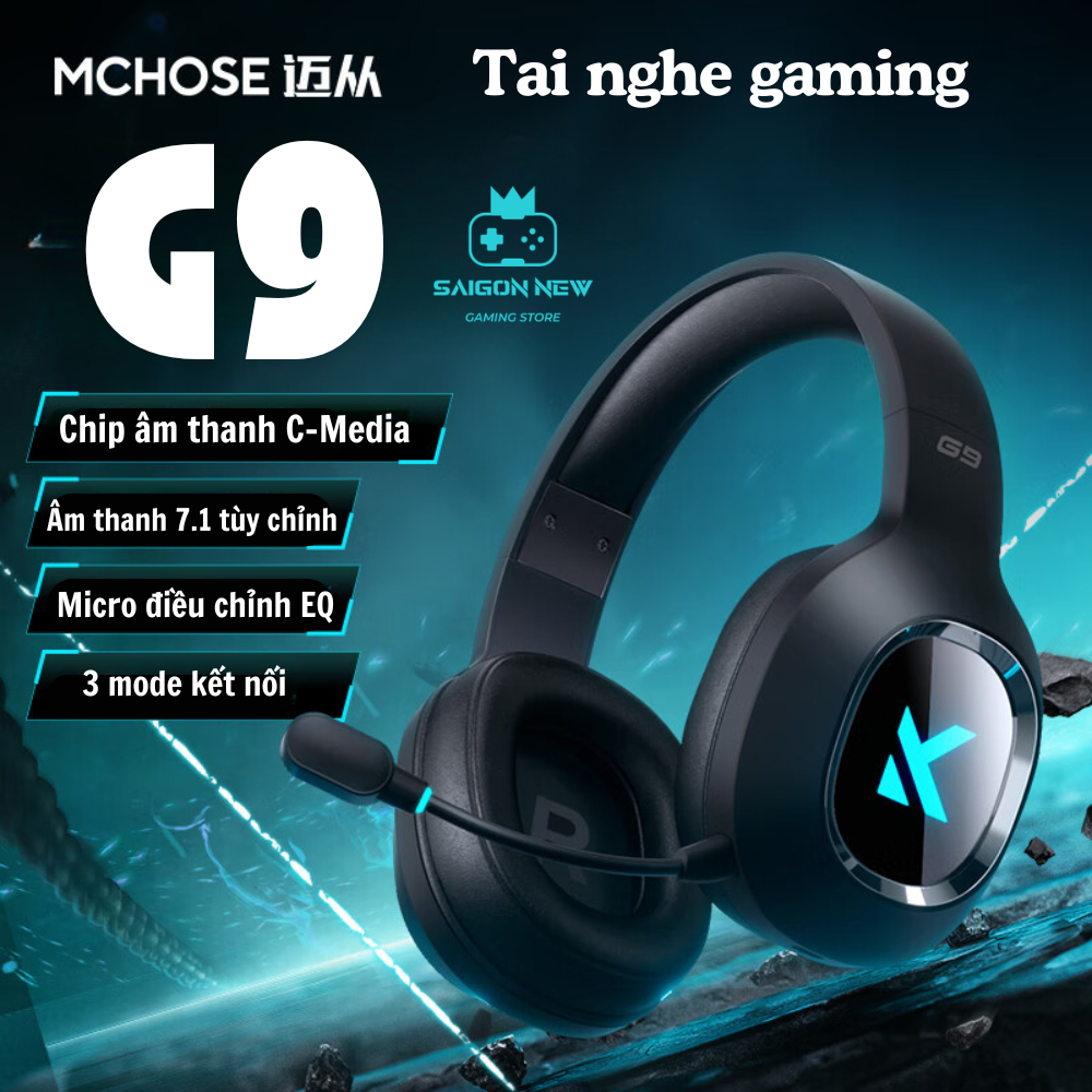 Tai nghe Gaming Mchose G9/G9 pro - Mic đàm thoại khử nhiễu - Màng loa Composite PET 50mm - Âm thanh chất lượng cao | BigBuy360 - bigbuy360.vn