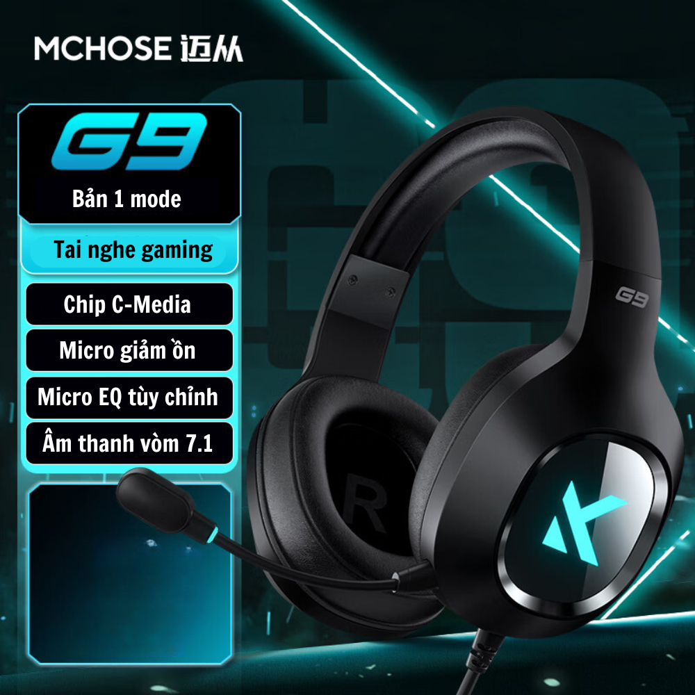 Tai nghe Gaming Mchose G9/G9 pro - Mic đàm thoại khử nhiễu - Màng loa Composite PET 50mm - Âm thanh chất lượng cao | BigBuy360 - bigbuy360.vn