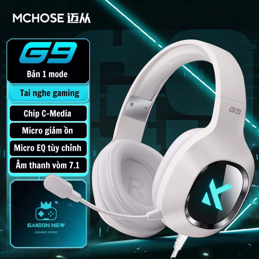 Tai nghe Gaming Mchose G9/G9 pro - Mic đàm thoại khử nhiễu - Màng loa Composite PET 50mm - Âm thanh chất lượng cao | BigBuy360 - bigbuy360.vn