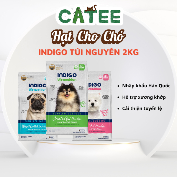Hạt Cho Chó Indigo Nhập Khẩu Hàn Quốc Túi 2kg - Hỗ Trợ Sức Khỏe Toàn Diện