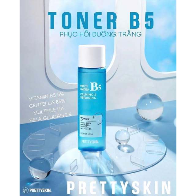 (Chính Hãng) - Nước Hoa Hồng Toner B5 PrettySkin Multi Hydra B5 205ml