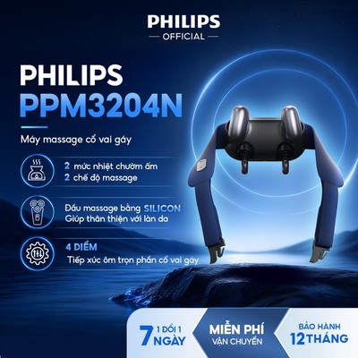 Máy Massage Cổ Vai Gáy PHILIPS 3204N-4 điểm tiếp xúc mô phỏng massage như các đầu ngón tay