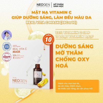 [KHTT] Combo 10 Mặt Nạ Dưỡng Ẩm Giúp Sáng Da Neogen Real Vita C 22% Mask 28g