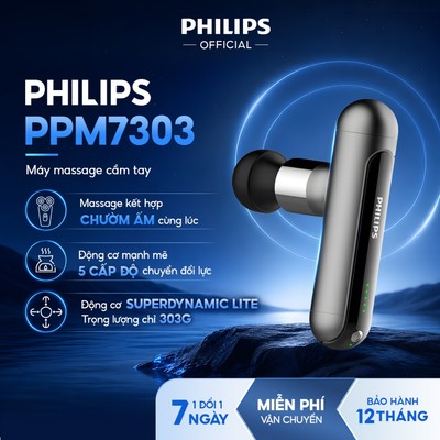 Máy Massage Cầm Tay PHILIPS 7303-gọn nhẹ 303g,nhỏ hơn điện thoại di động