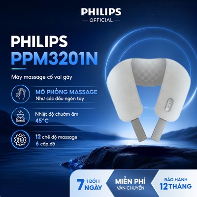 Máy Massage Cổ Vai Gáy PHILIPS 3201N-massage thư giãn vùng vai cổ,hiệu quả giảm căng thẳng mệt mỏi