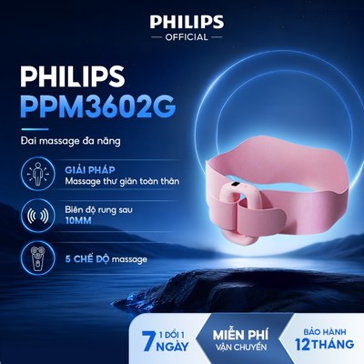 Đai Massage Đa Năng PHILIPS 3602G - Tần số rung thông minh, Giải pháp massage toàn thân