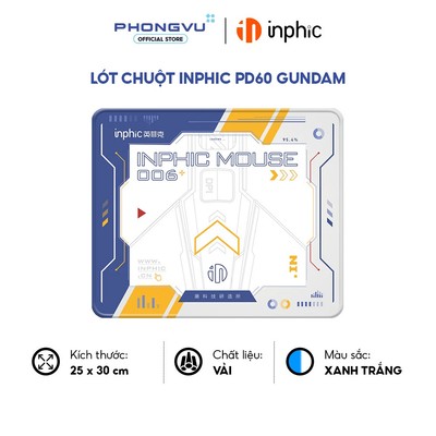 Lót chuột Inphic PD60 Gundam (Xanh Trắng)