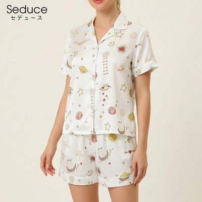 Bộ mặc nhà Seduce P26041 - Lụa Latin, quần ngắn, áo tay ngắn