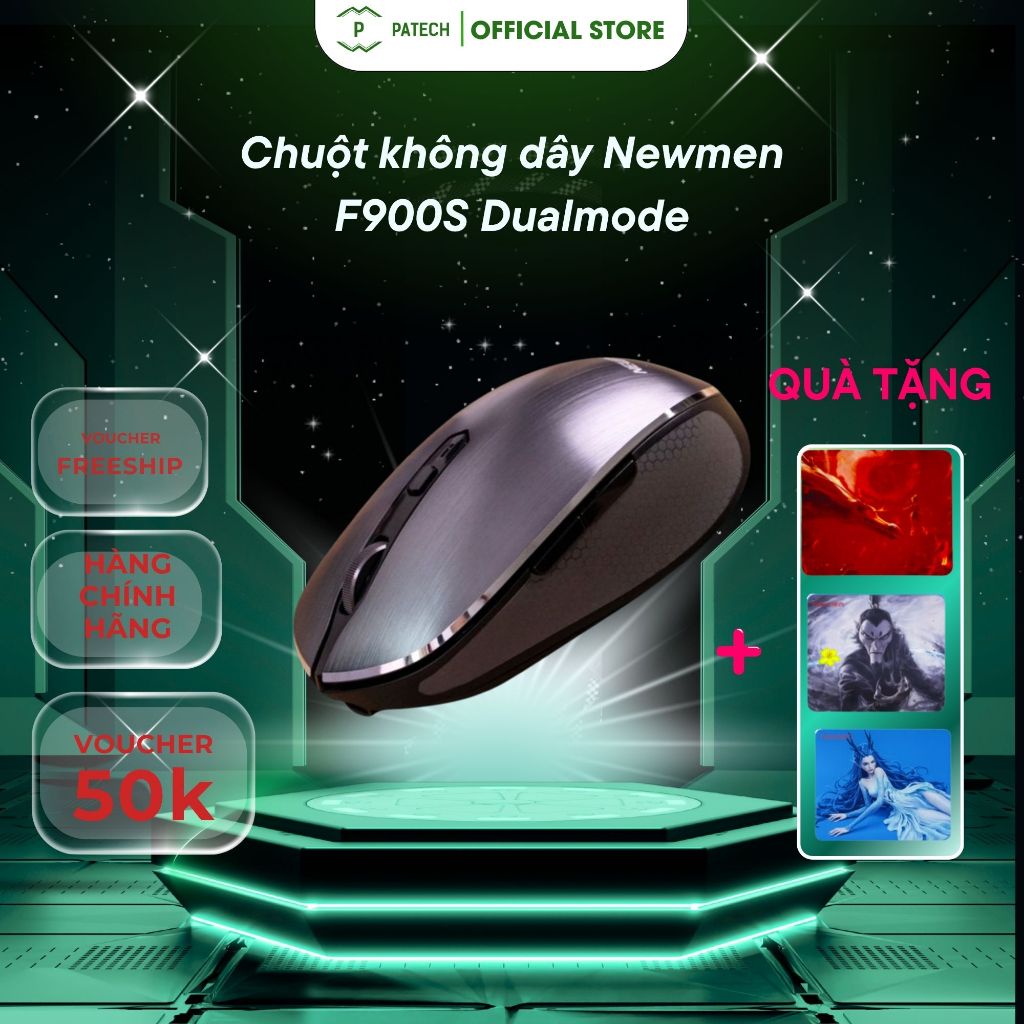 Chuột không dây Newmen F900S Dualmode Thiết kế nhỏ gọn