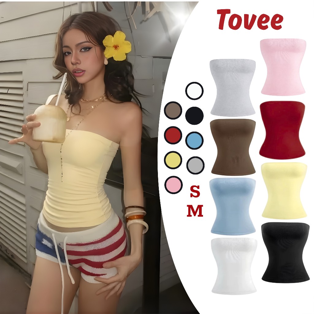 [SUMMER TUBE] Áo ỐNG TUBE TOP TRƠN basic chất thun borip lụa DD34, Áo thun quây nữ ôm body nhiều màu