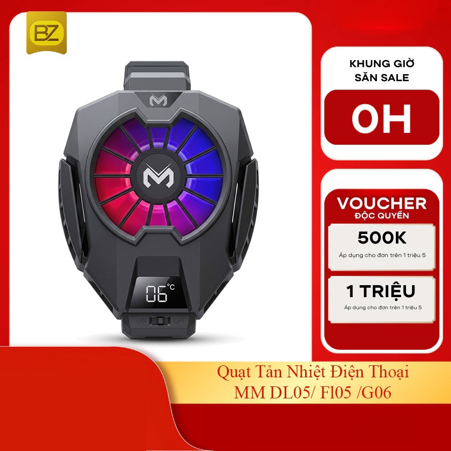 Quạt Tản Nhiệt Điện Thoại MM DL05/ Fl05 /G06 Tặng Đôi Găng Tay Chơi Game Bao Mượt, Fullbox New