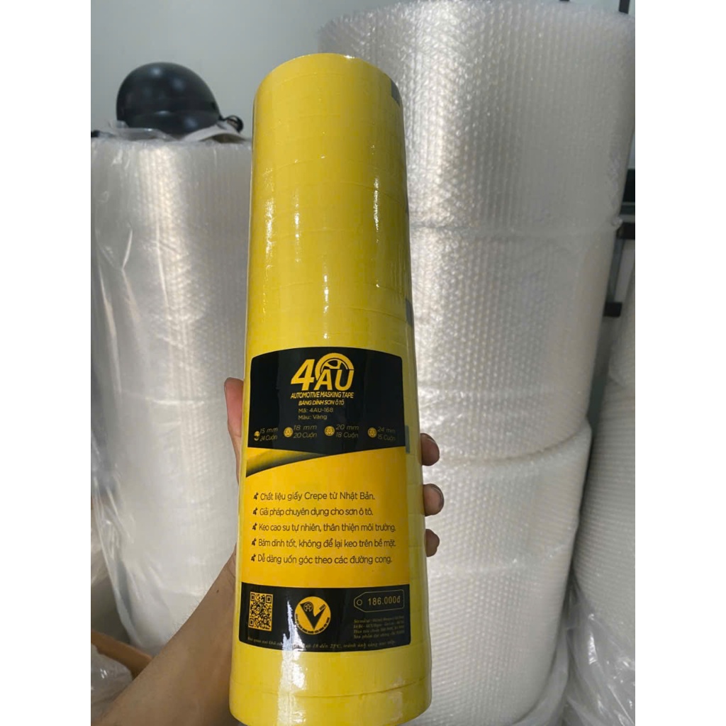 1 Cây băng keo giấy 4Au ,băng dính Feargus,băng dán Cantech,Tape,dán che sơn xe,thi công nội thất
