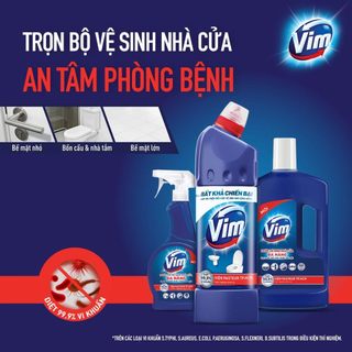 Vim Vệ Sinh Xanh Biển Chai 500ML