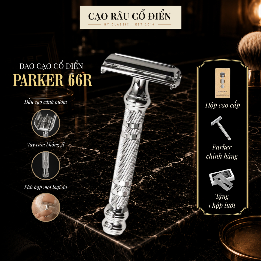 Dao Cạo Râu Parker 66R Safety Razor