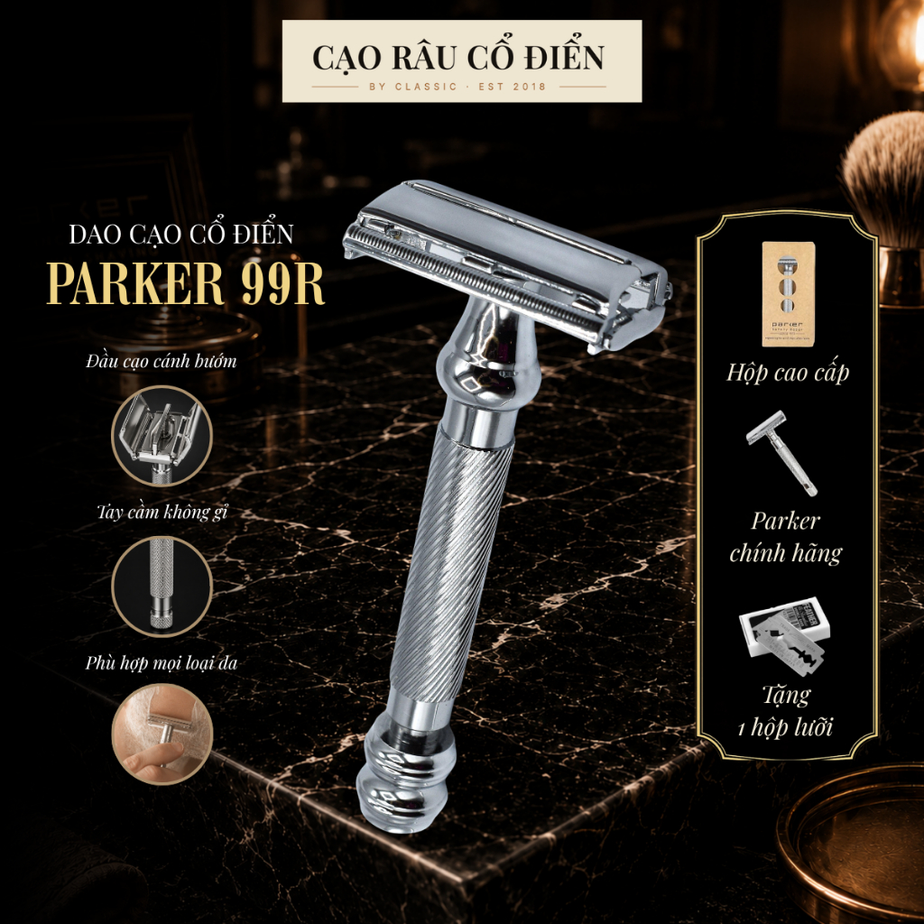 Dao Cạo Râu Parker 99R Safety Razor