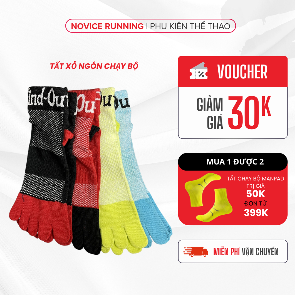 Tất Xỏ Ngón Chạy Bộ Thể Thao FIND-OUT, Chạy Trail, Thoáng Mát, Ôm Gọn TXN-882