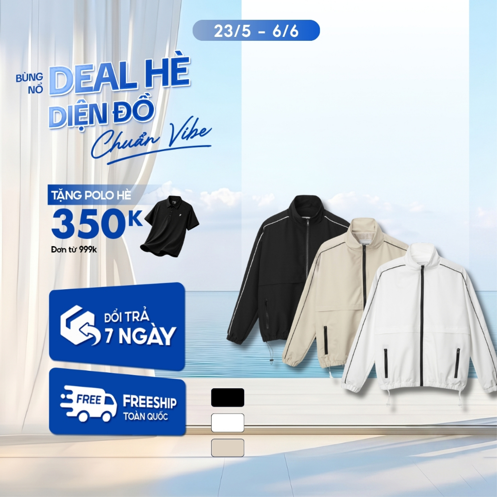 Áo khoác dù Hàn cao cấp WINDBREAKER năng động, trẻ trung - FEAER