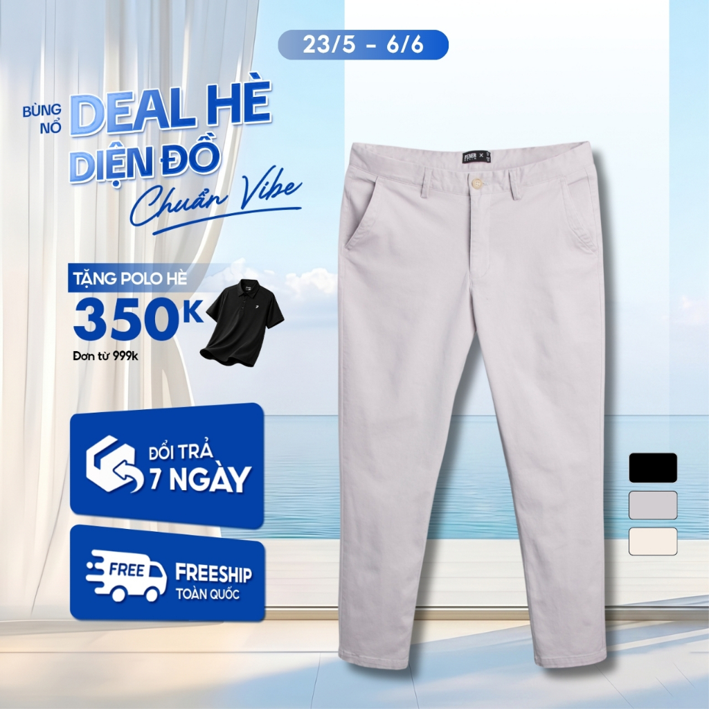 [GIÁ CỰC TỐT]  Quần Kaki Chino Old Money năng động, trẻ trung - FEAER