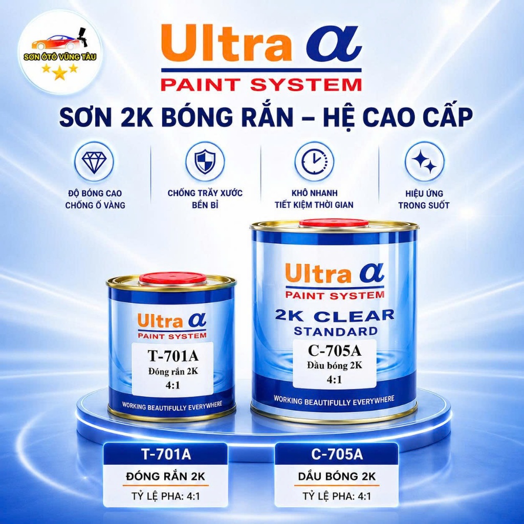Bộ Sơn Bóng 2K Ultra Alpha Paint System Lon - Sơn Ôtô Vũng Tàu