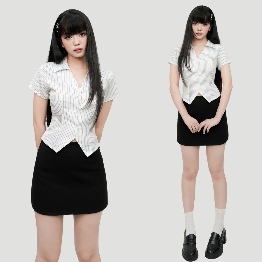 DALLA Áo sơ mi ôm 3 nút tay ngắn (SM10) Rosiya Shirt HOT! | BigBuy360 - bigbuy360.vn