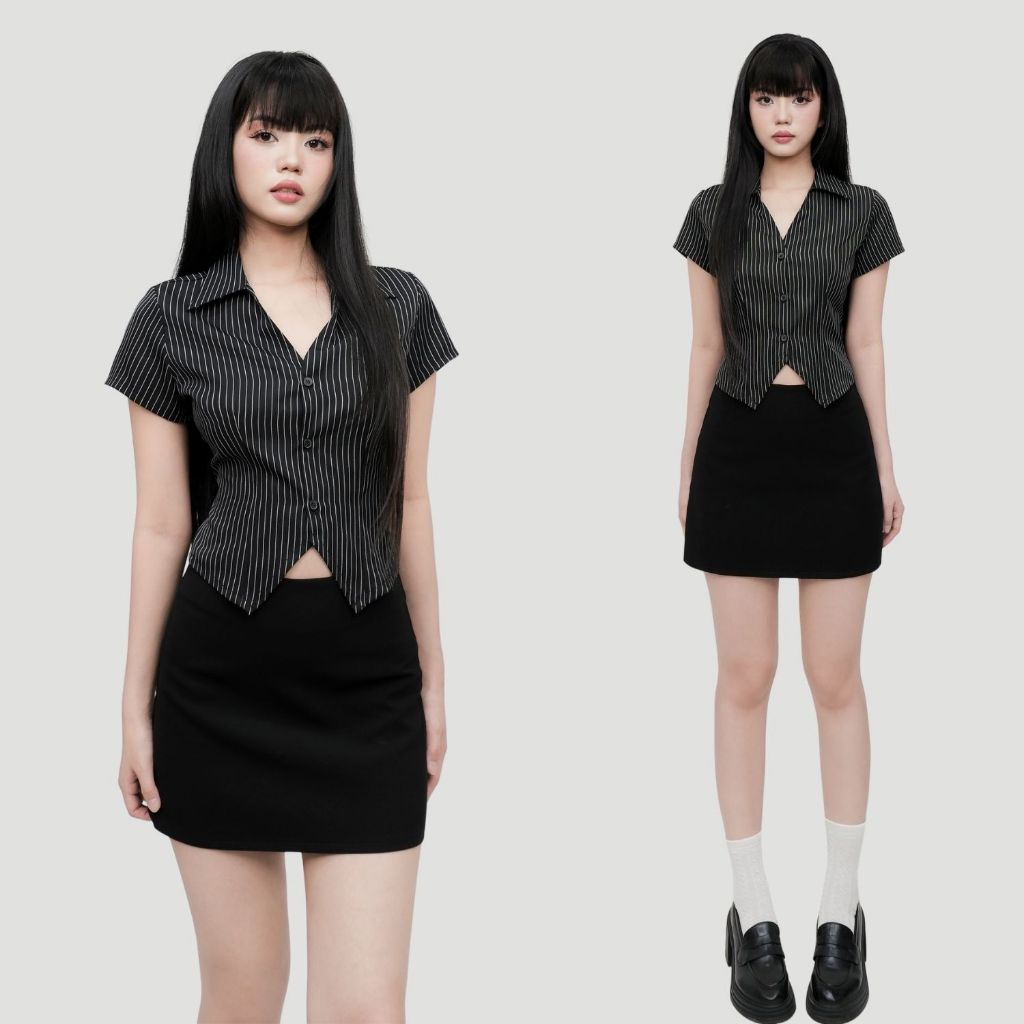 DALLA Áo sơ mi ôm 3 nút tay ngắn (SM10) Rosiya Shirt HOT! | BigBuy360 - bigbuy360.vn