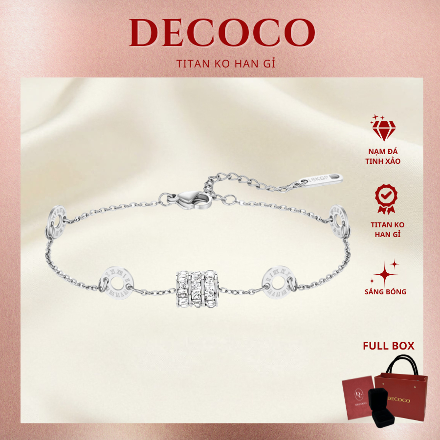 Vòng tay lắc tay nữ Della DECOCO ACC Phụ Kiện không đen gỉ DECOCO ACC ACCESSORIES