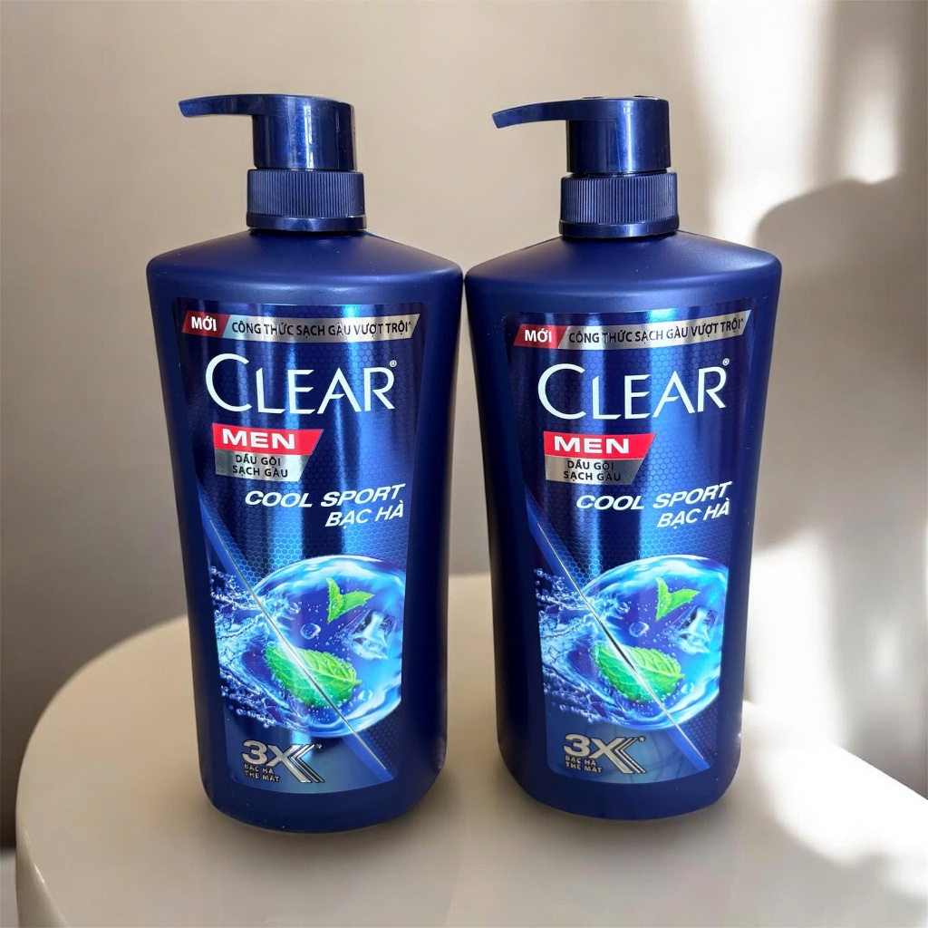 Combo 2 Dầu Gội Clear Bạc Hà, Clear Men, 880G, 900G