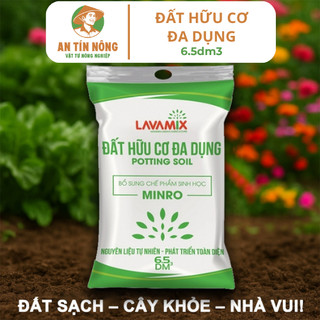 Đất Trồng Cây Lavamix, Bao 6.5dm3 (3kg), Đầy Đủ Dinh Dưỡng, Tiện Lợi, Chuyên Trồng Rau, Hoa, Kiểng