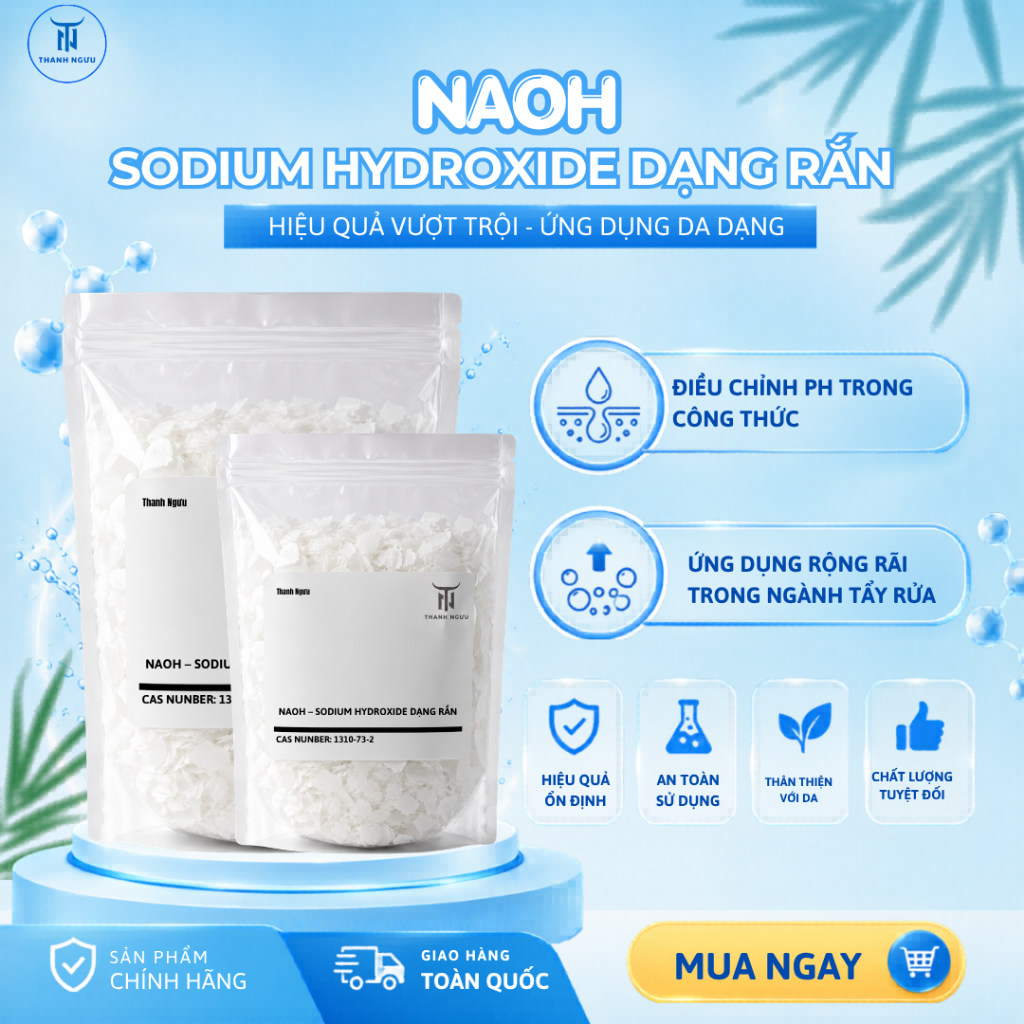 NaOH – Sodium Hydroxide Dạng Rắn