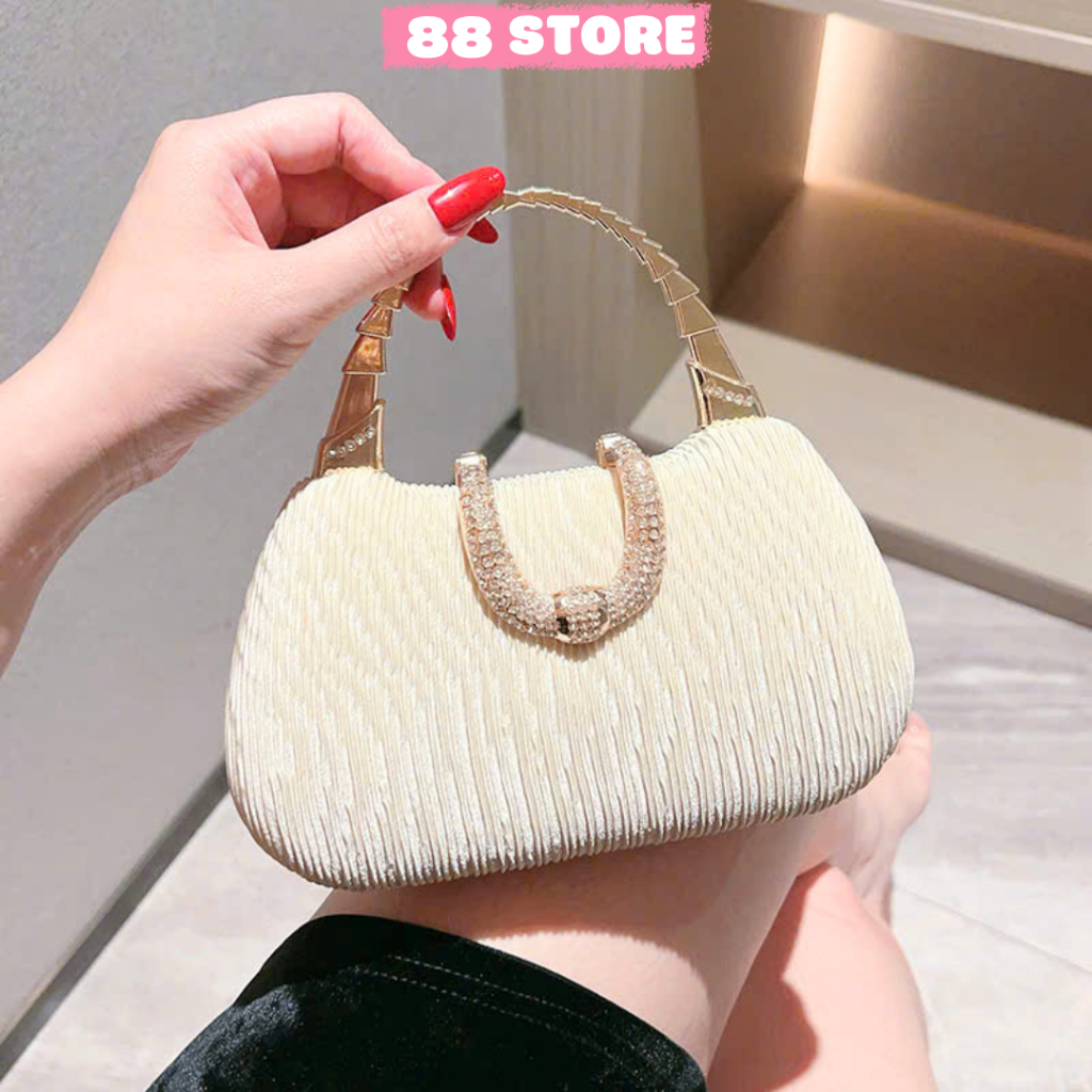 Túi xách nữ đi dự tiệc 88STORE sang trọng kiểu dáng thời trang đẳng cấp và tinh tế cho buổi tiệc - A