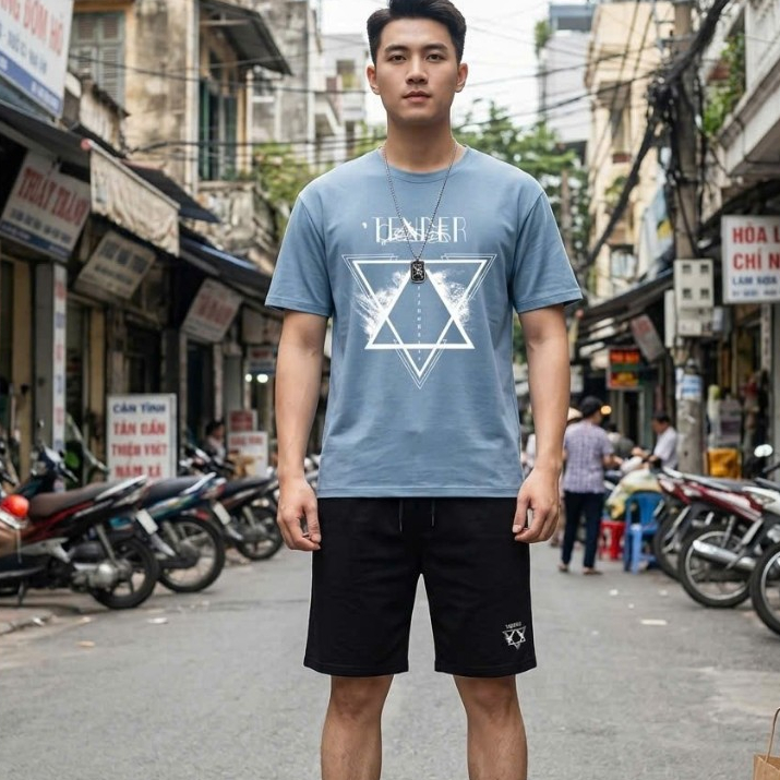 Bộ quần áo thể thao nam nữ thun lạnh co dãn nhanh khô Loang chữ Menswear H05