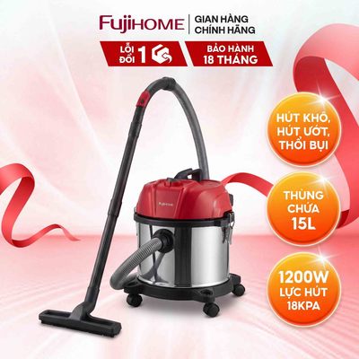 Máy Hút Bụi Khô & Ướt Fujihome VC15N – Tiện Lợi, Lực Hút Mạnh, Đa Năng, Bảo Hành Điện Tử 18 Tháng