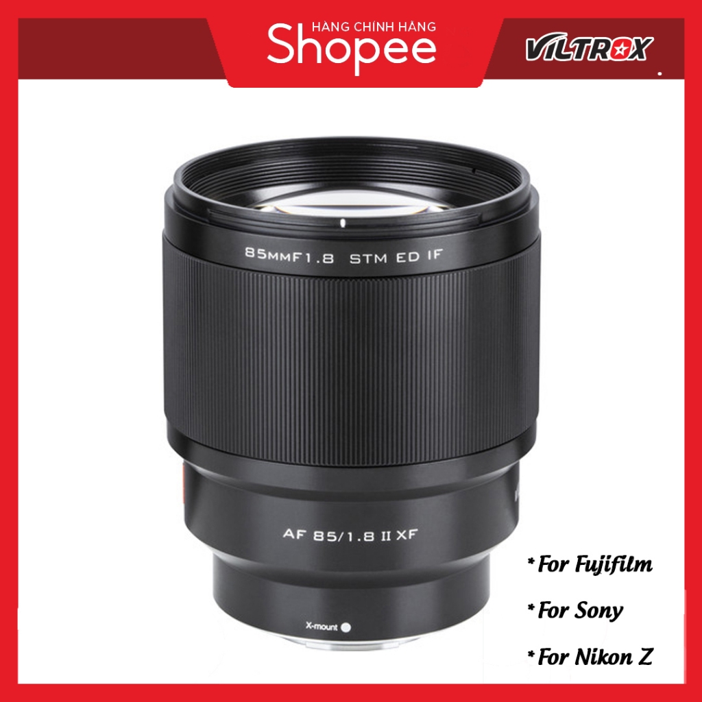 Ống Kính Viltrox 85mm f/1.8 STM Mark II l VIltrox 85mm for fujifilm l Viltrox 85mm for Canon RF l Vi