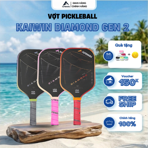 Vợt Pickleball Cao Cấp Kaiwin Diamond Gen 2 – Đạt Chuẩn USA Pickleball, Cán Êm, Trợ Lực,  Siêu Thị T