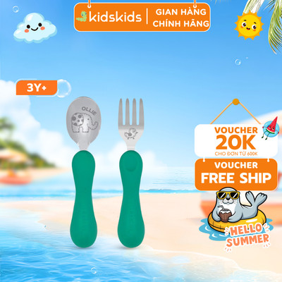 Bộ Thìa Nĩa Ăn Dặm Cho Bé Easy Grip Marcus & Marcus, Từ 3 Tuổi - Ollie